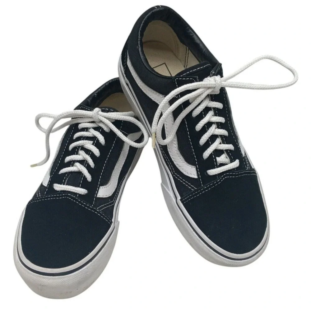 Vans Old Skool‎ Sk8-Lo Black Sneakers Low Top Lace Skate Shoes Youth 3.5 B / 5 G